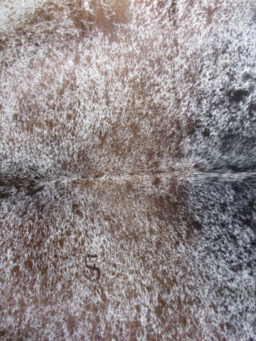 Brown and White Salt & Pepper Cowhide Rug Size: 8.2x7 feet O-1101