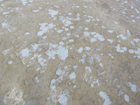 Beige Acid Washed Cowhide Rug Size: 7' X 6' Grey/Beige Cowhide Rug K-172