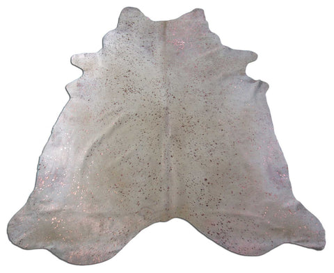 Rose Gold Cowhide Rug - Size: 8x7 feet K-189a