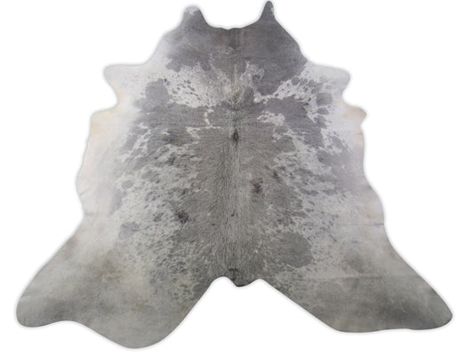 Speckled Grey and White Cowhide Rug Size: 8' X 7' Grey/White Cowhide Rug K-193