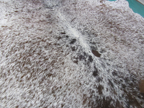 Salt & Pepper Cowhide Rug Size: 7 1/4' X 6 1/2' Brown/White Cowhide Rug K-207
