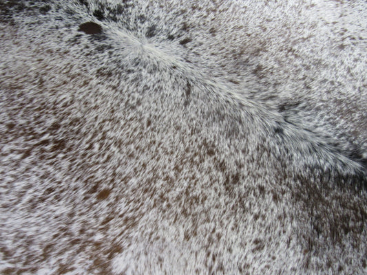 Salt & Pepper Cowhide Rug Size: 7 1/4' X 6 1/2' Brown/White Cowhide Rug K-207