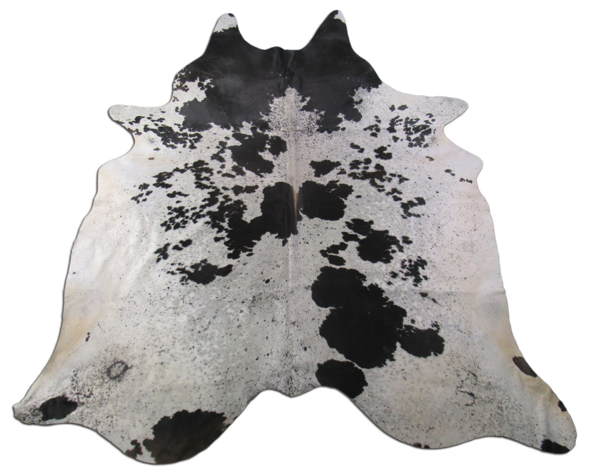 Speckled Cowhide Rug Size: 7 1/4' X 6 1/4' Black/White Cowhide Rug K-208