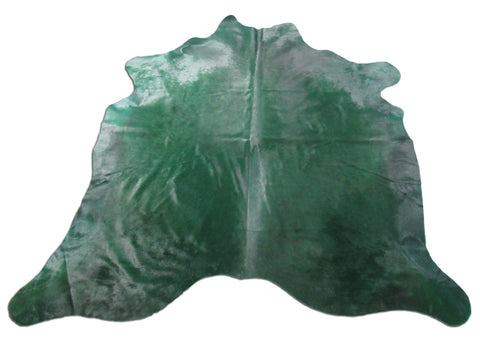 Emerald Green Cowhide Rug Size: 6' X 7' Dyed Green Cowhide Rug K-231