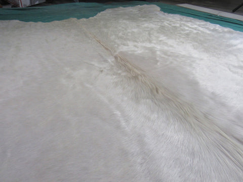 Cream Cowhide Rug Size: 7 1/4' X 6' Beige/White Cowhide Rug K-238