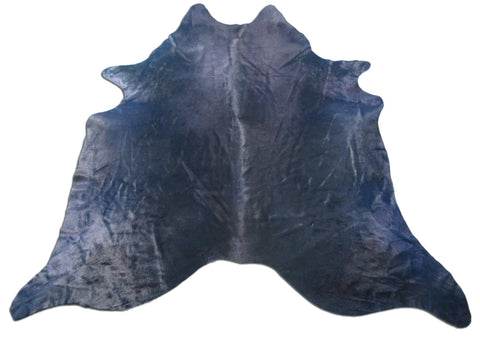 Navy Blue Cowhide Rug Size: 7' X 7' Dyed Blue Cowhide Rug K-242