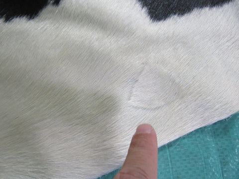 Spotted Cowhide Rug Size: 5 1/4' X 4 1/2' Black/White Cowhide Rug K-243