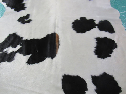 Spotted Cowhide Rug Size: 5 1/4' X 4 1/2' Black/White Cowhide Rug K-243