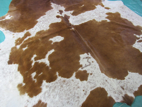 Speckled Cowhide Rug Size: 7 1/4' X 7 1/4' Brown/White Cowhide Rug K-247