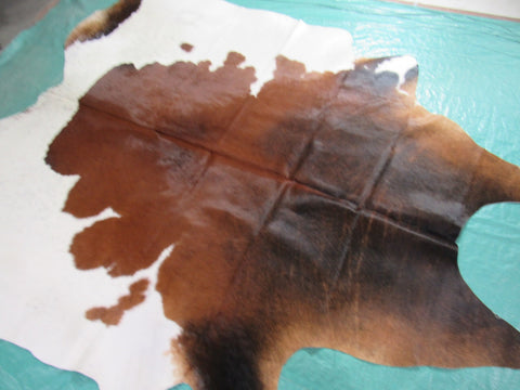 Speckled Cowhide Rug Size: 7 1/4' X 7' Brown/White Cowhide Rug K-248