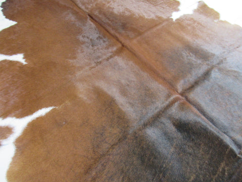Speckled Cowhide Rug Size: 7 1/4' X 7' Brown/White Cowhide Rug K-248