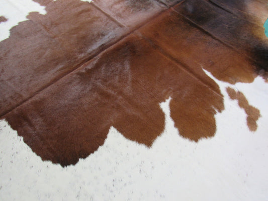 Speckled Cowhide Rug Size: 7 1/4' X 7' Brown/White Cowhide Rug K-248