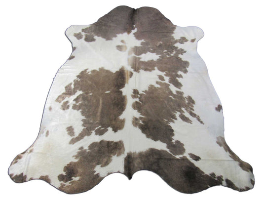 Spotted Chocolate Brown & White Cowhide Rug - Size: 8x7 feet K-280
