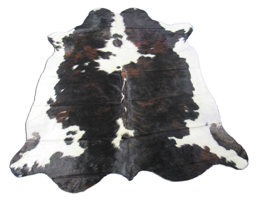 Speckled Tricolor Cowhide Rug - Size: 7x6.2 feet K-281