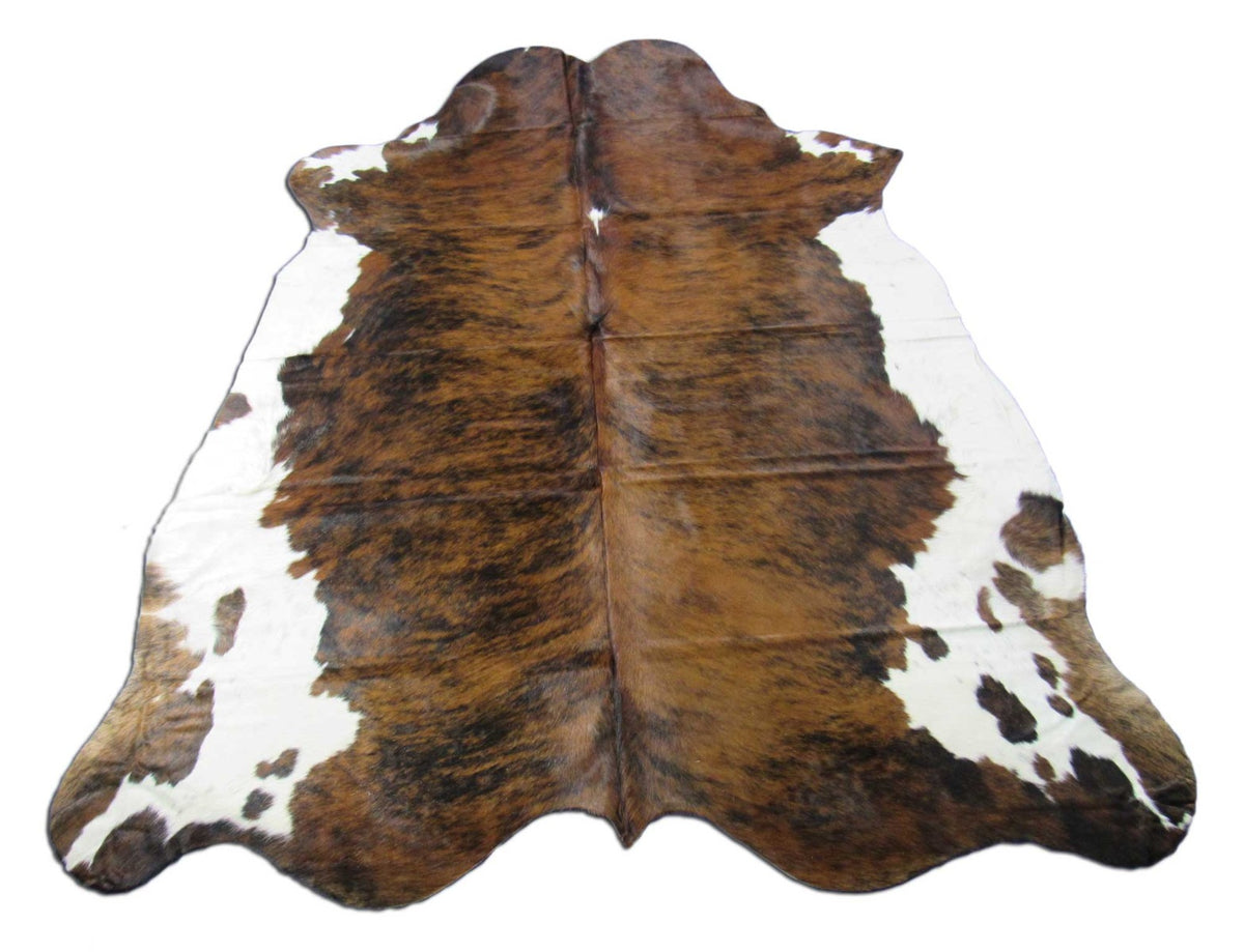 Speckled Tricolor Cowhide Rug - Size: 7x6.2 feet K-292