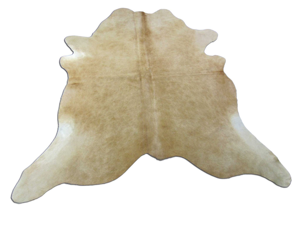 Solid Palomino Cowhide Rug - Size: 6x6.5 feet K-301