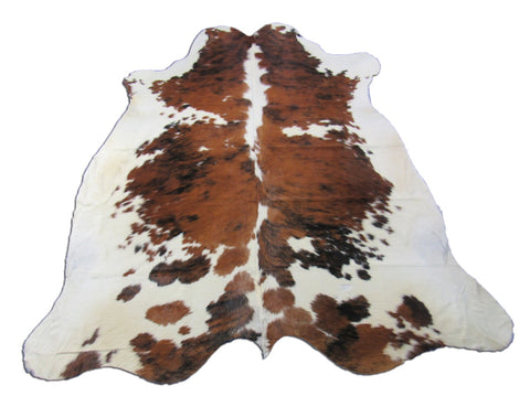 Tricolor Speckled Cowhide Rug - Size: 7x6.5 feet K-312