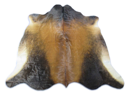 Reddish/Mahogany Brown Cowhide Rug - Size: 7x6.5 feet K-328