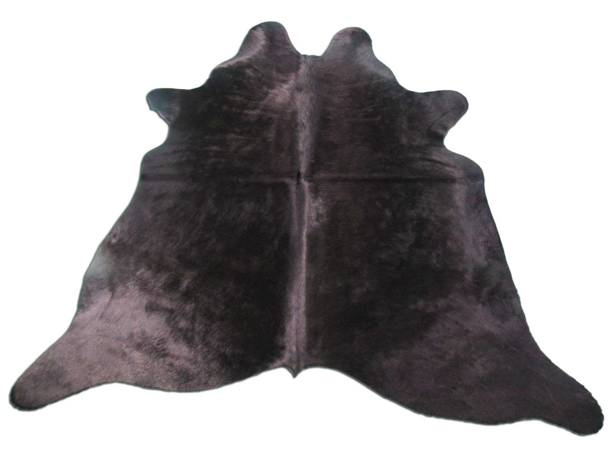 Dyed Black Cowhide Rug - Size: 5 3/4' x 6' M-1058