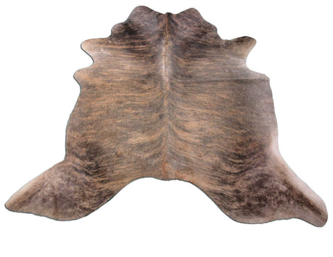 Medium Brindle Cowhide Rug (veggie tanned, a bit of grey) Size: 6 1/4x6 1/2 feet M-1083