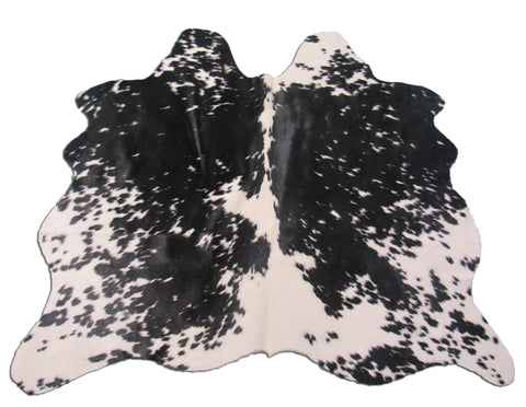 Salt & Pepper Black and White Small Cowhide Rug Size: 4x4 1/4 feet M-1112