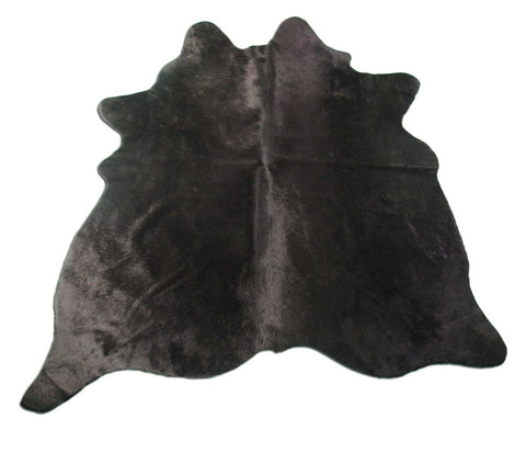 Dyed Black Cowhide Rug Size: 5.5x5 feet M-1178