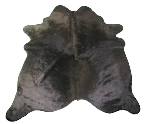 Dyed Black Cowhide Rug - Size: 5.5' x 5' M-1179