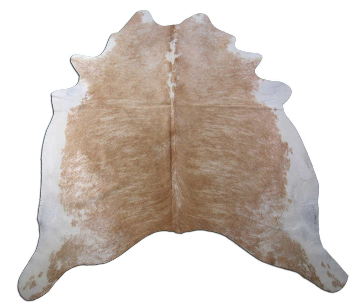 Beige Brindle Cowhide Rug (white belly and spine) Size: 7x6 feet M-1213