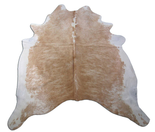 Beige Brindle Cowhide Rug (white belly and spine) Size: 7x6 feet M-1213