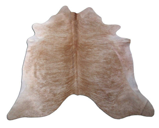 Beige Brindle Cowhide Rug (has a stitch but hardly shows) Size: 6.2x6 feet M-1214