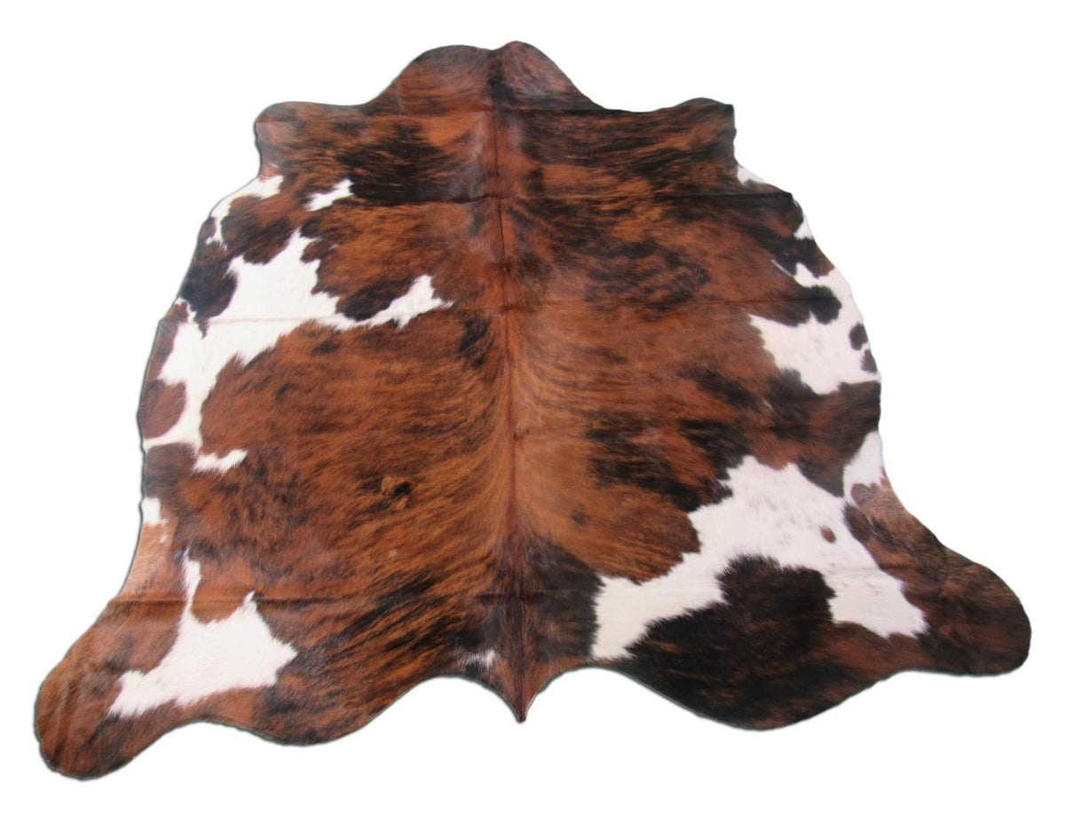 Tricolor Cowhide Rug (1 patch) Size: 5.5x5.7 feet M-1222