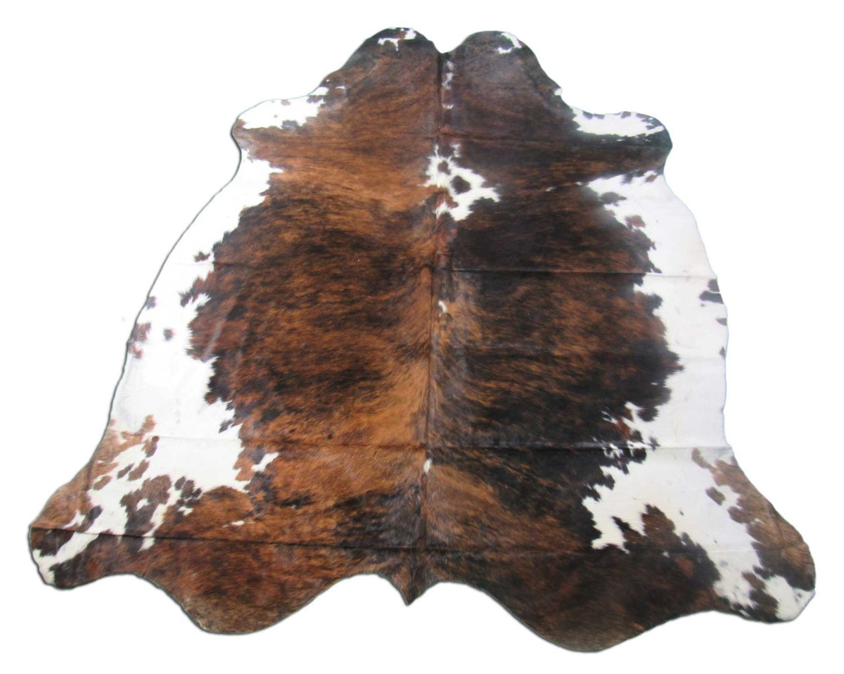 Tricolor Cowhide Rug (Awesome) Size: 8x7 feet M-1232