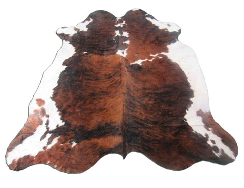 Tricolor Cowhide Rug Size: 7x6.7 feet M-1244