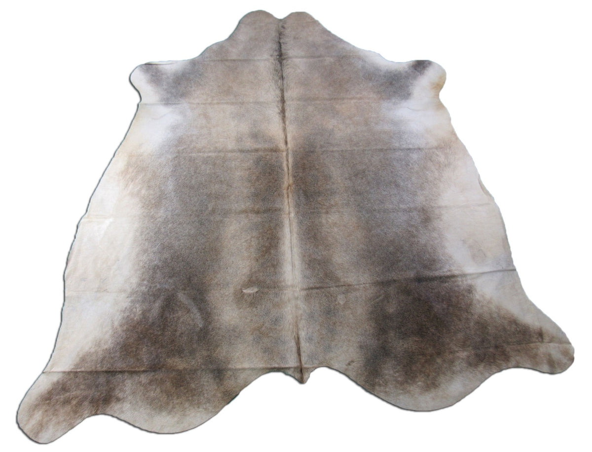 Grey Beige Cowhide Rug Size: 7.2x7 feet M-1267