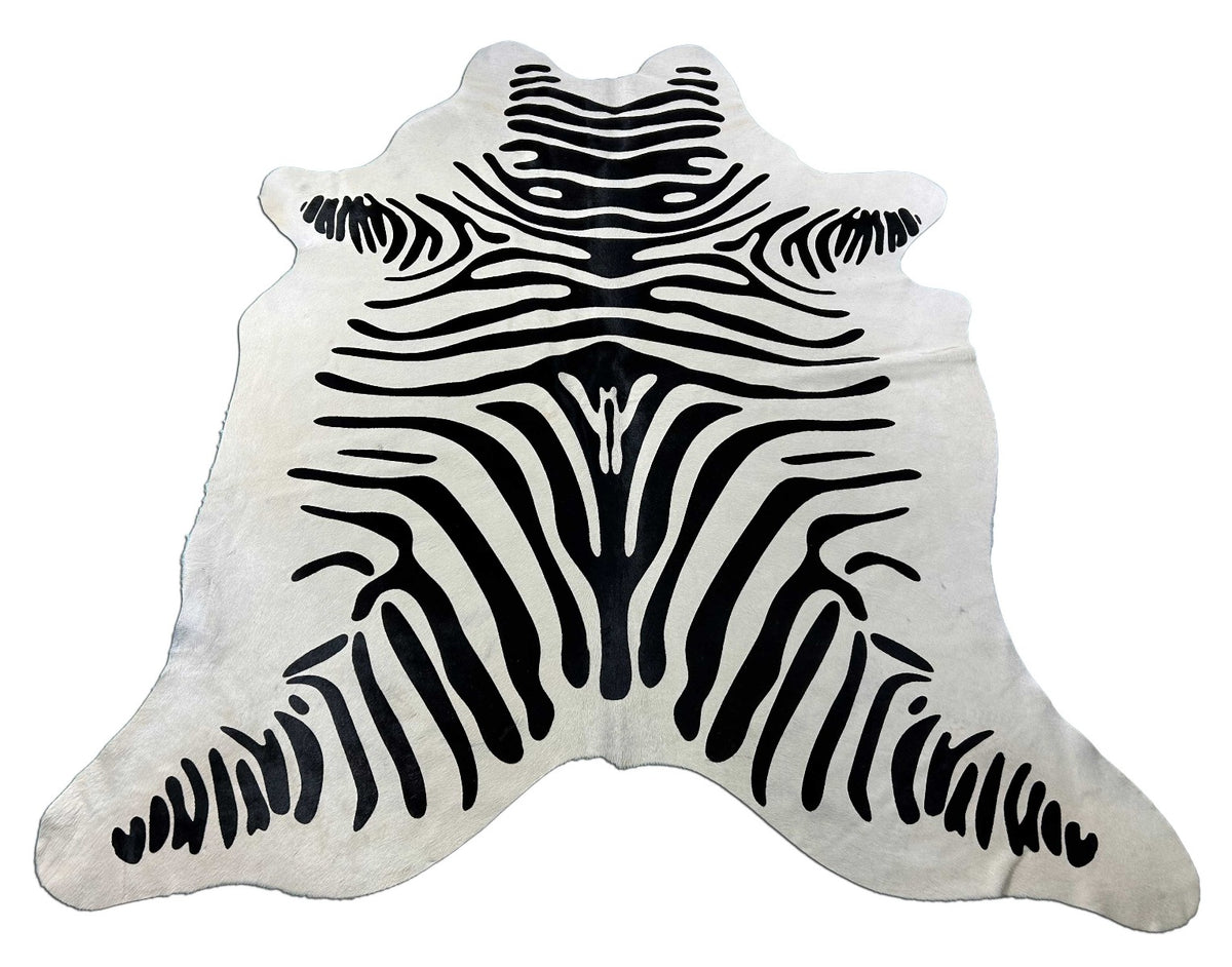 Zebra Cowhide Rug (very nice quality) Size: 6.2x6 feet M-1275