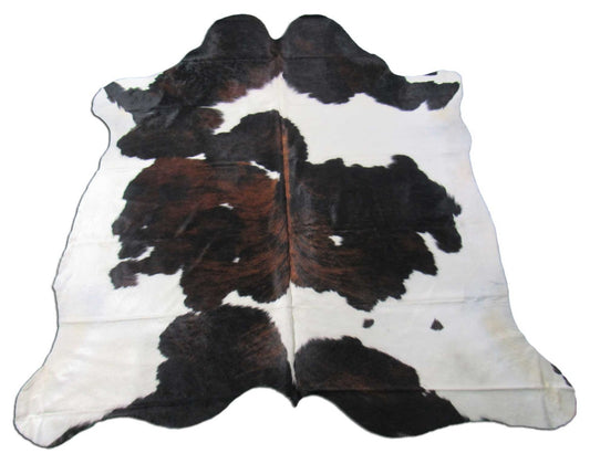 Gorgeous Tricolor Cowhide Rug (perfect quality) Size: 7x7 feet M-1306