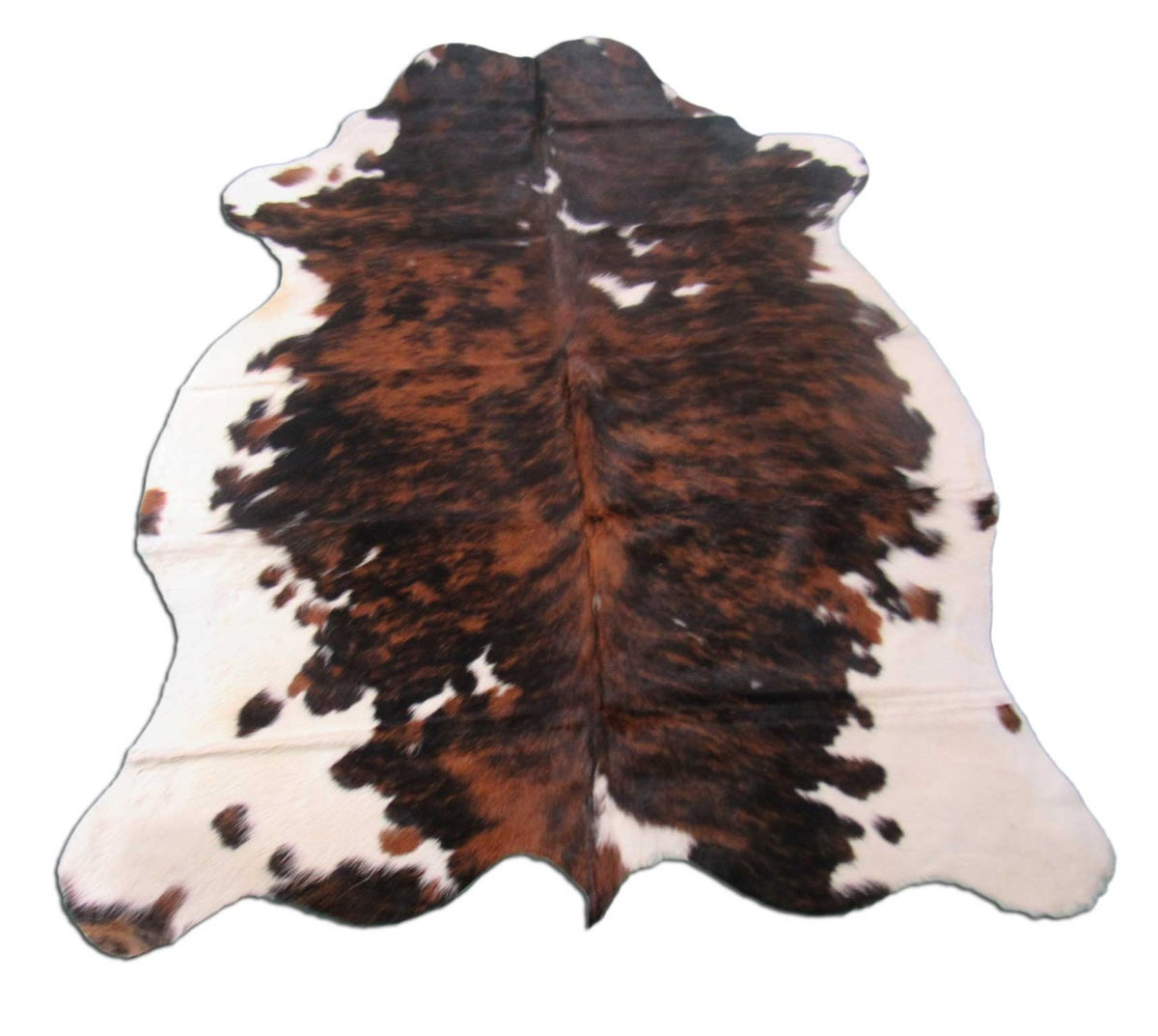 Small Tricolor Cowhide Rug Size: 6x4.7 feet M-1314