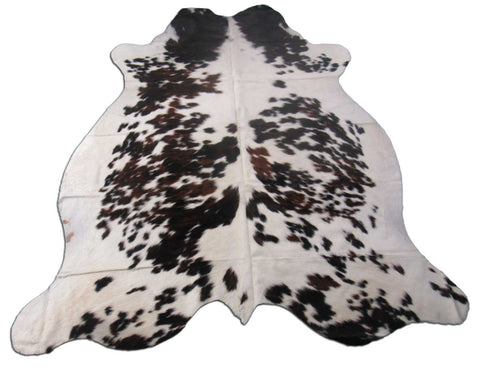 Small Tricolor Cowhide Rug Size: 6x5.2 feet M-1315