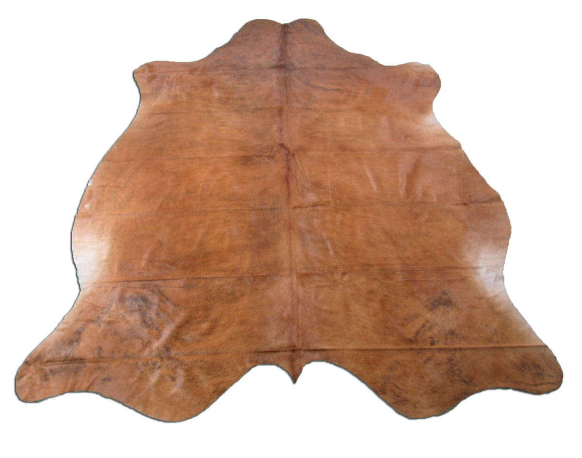 Light Brown Brindle Cowhide Rug Size: 7.2x6.7 feet M-1325