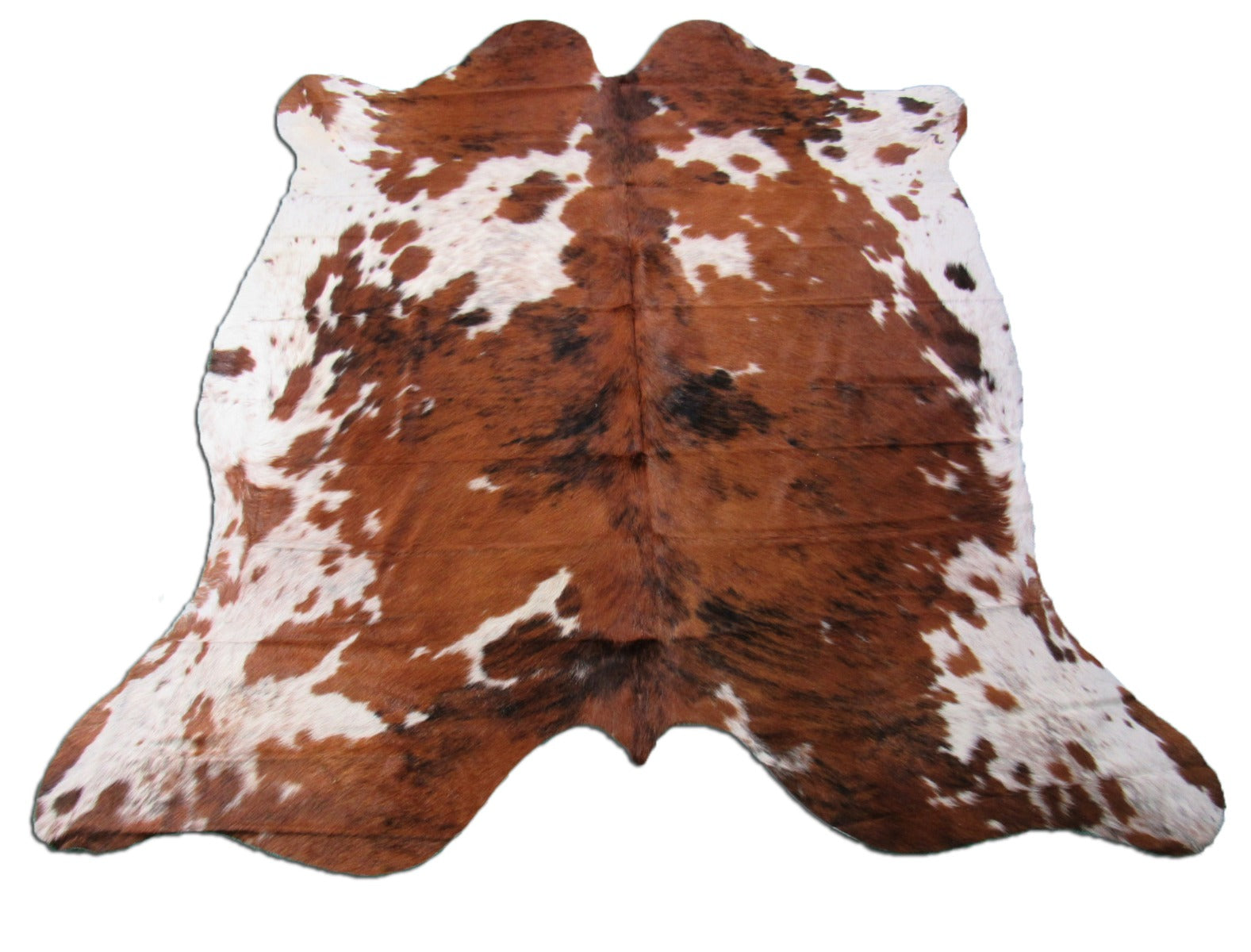 Speckled Tricolor Cowhide Rug (lighter tones) - Size: 6.7x6.5 feet M-1351