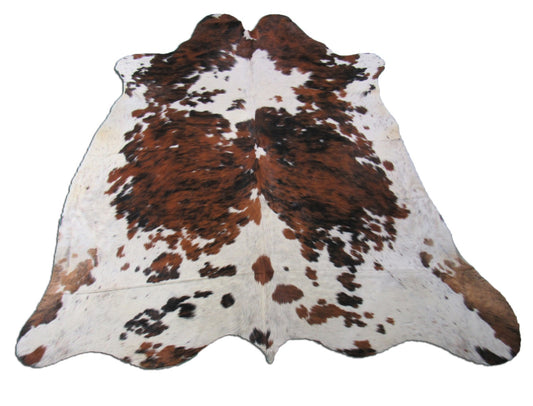 Speckled Tricolor Cowhide Rug - Size: 7x7 feet M-1353