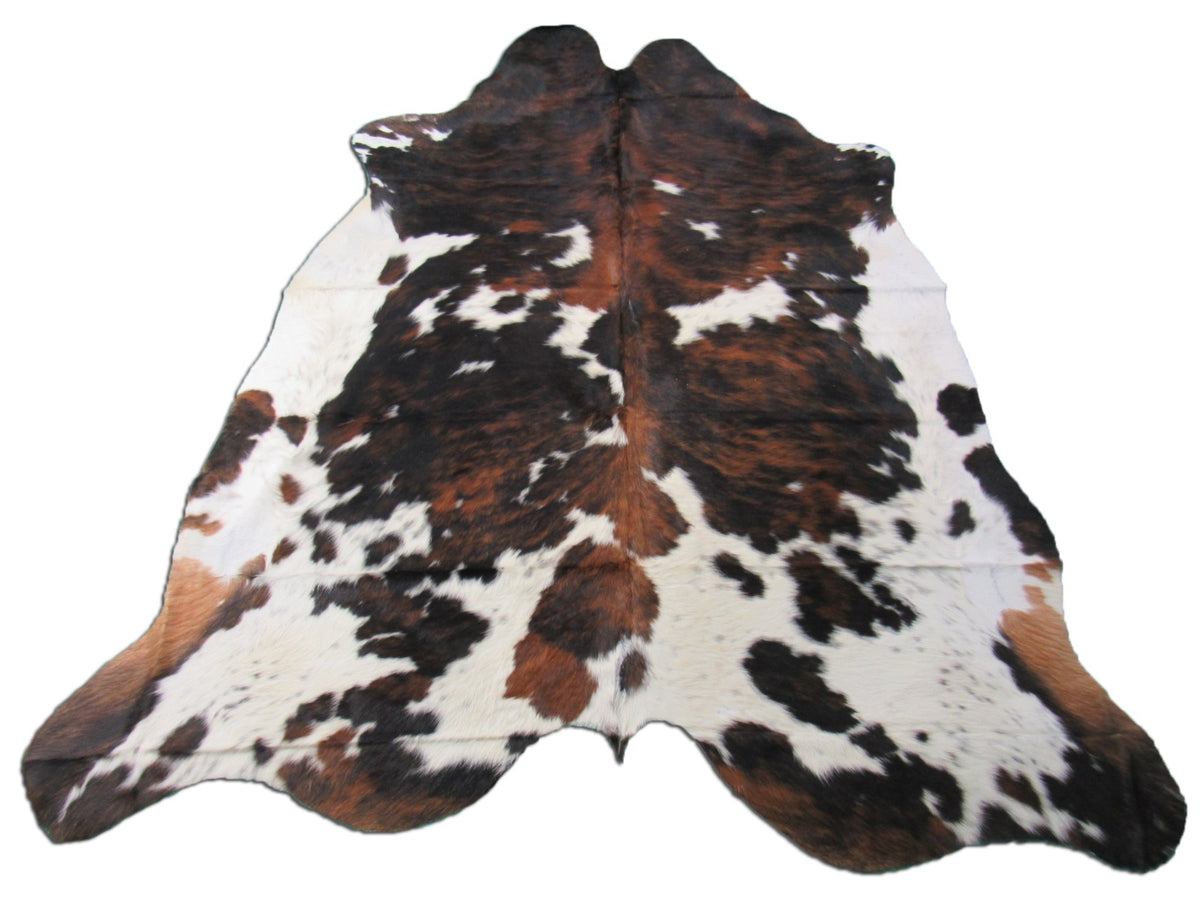 Beautiful Tricolor Cowhide Rug (even pattern) Size: 7.2x7 feet M-1354