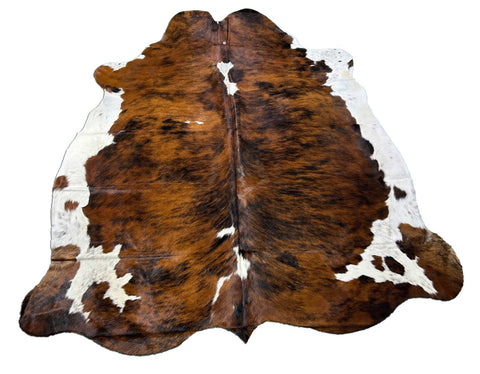 Tricolor Cowhide Rug Size: 7.2x7 feet M-1373