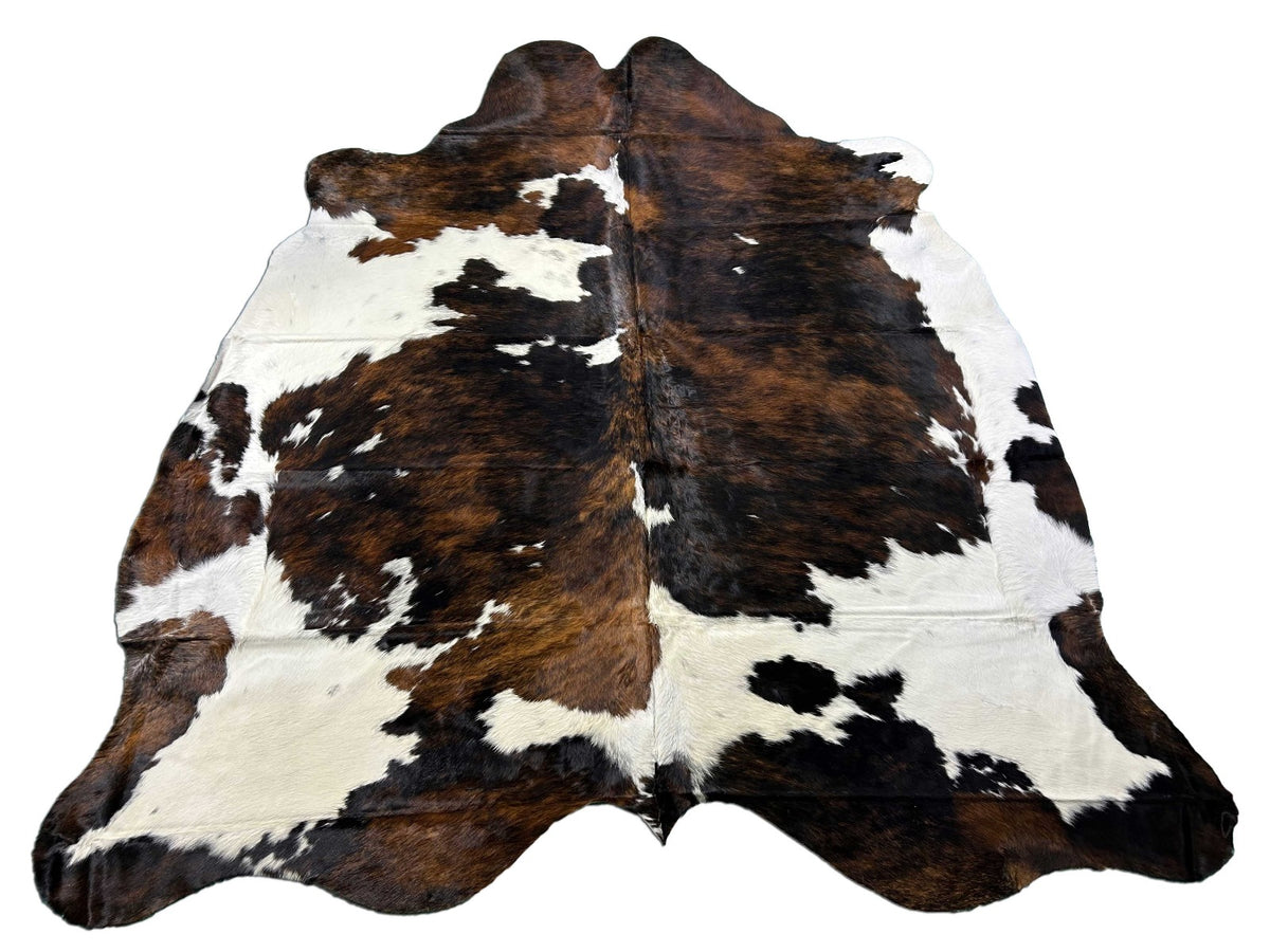 Big Tricolor Cowhide Rug Size: 8x7 feet M-1374