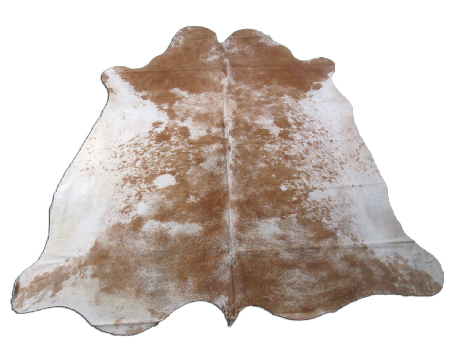 Brown & White Speckled Cowhide Rug - Size: 7' x 7' M-1396