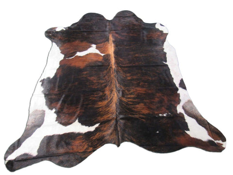 Tricolor Cowhide Rug Size: 7x7 feet M-1424