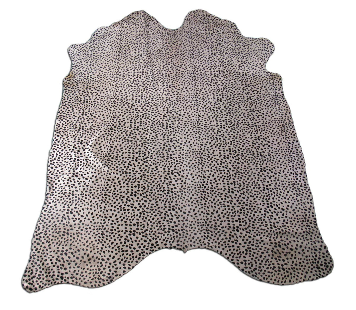 Gorgeous Cheetah Print Cowhide Rug (white background) Size: 7.2x5.5 feet M-1432