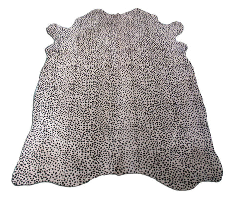 Gorgeous Cheetah Print Cowhide Rug (white background) Size: 7x5.2 feet M-1433