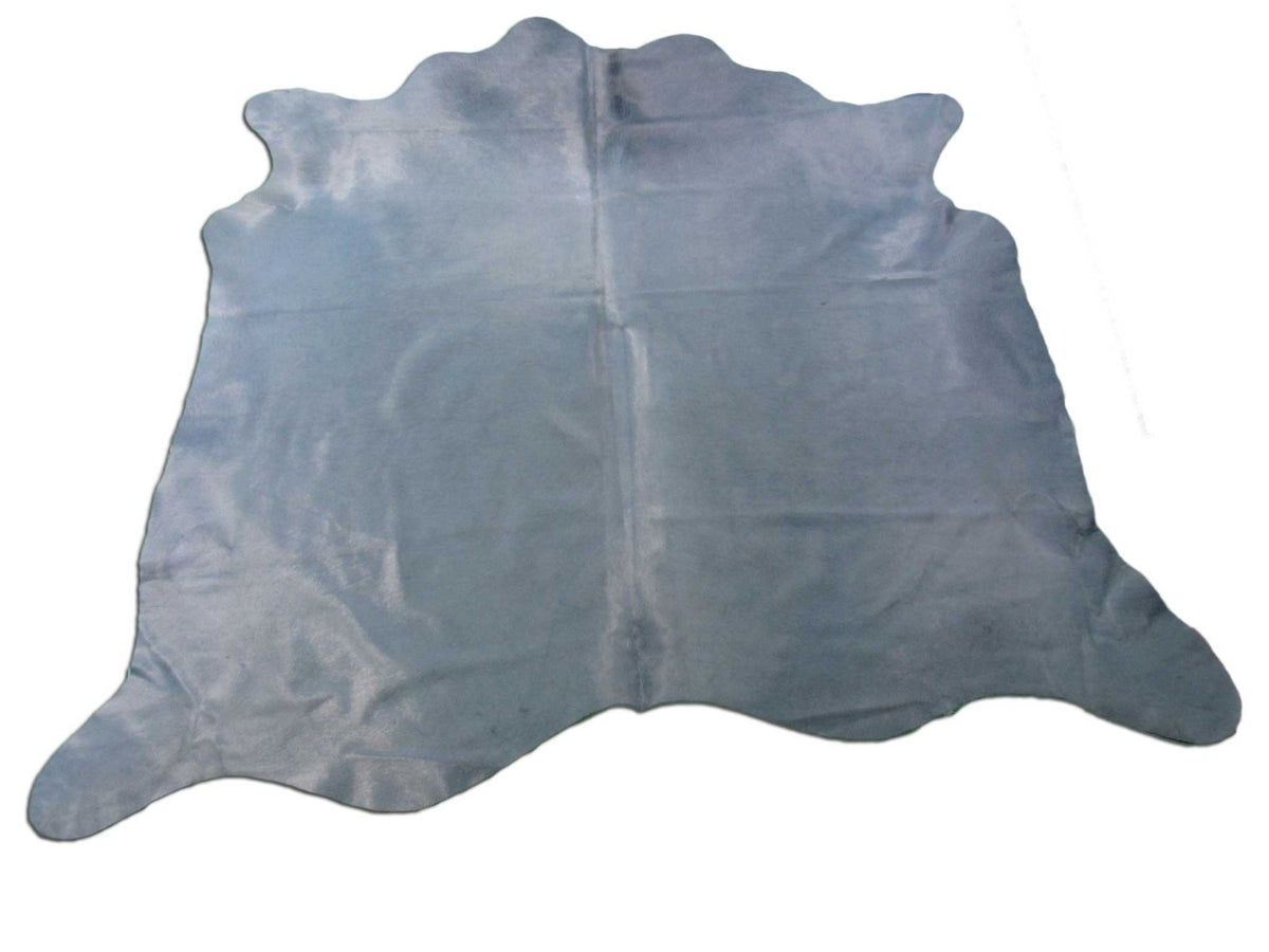 Dyed Light Blue Cowhide Rug - Size: 6' x 7' M-1435