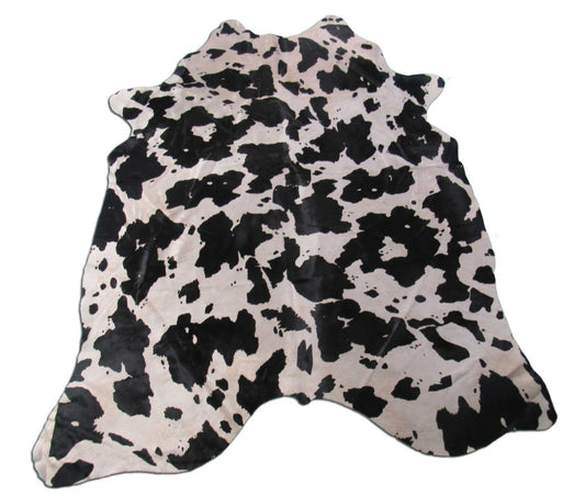 Appaloosa Black & White Printed Cowhide Rug - Size: 7.2x5.5 feet M-1437